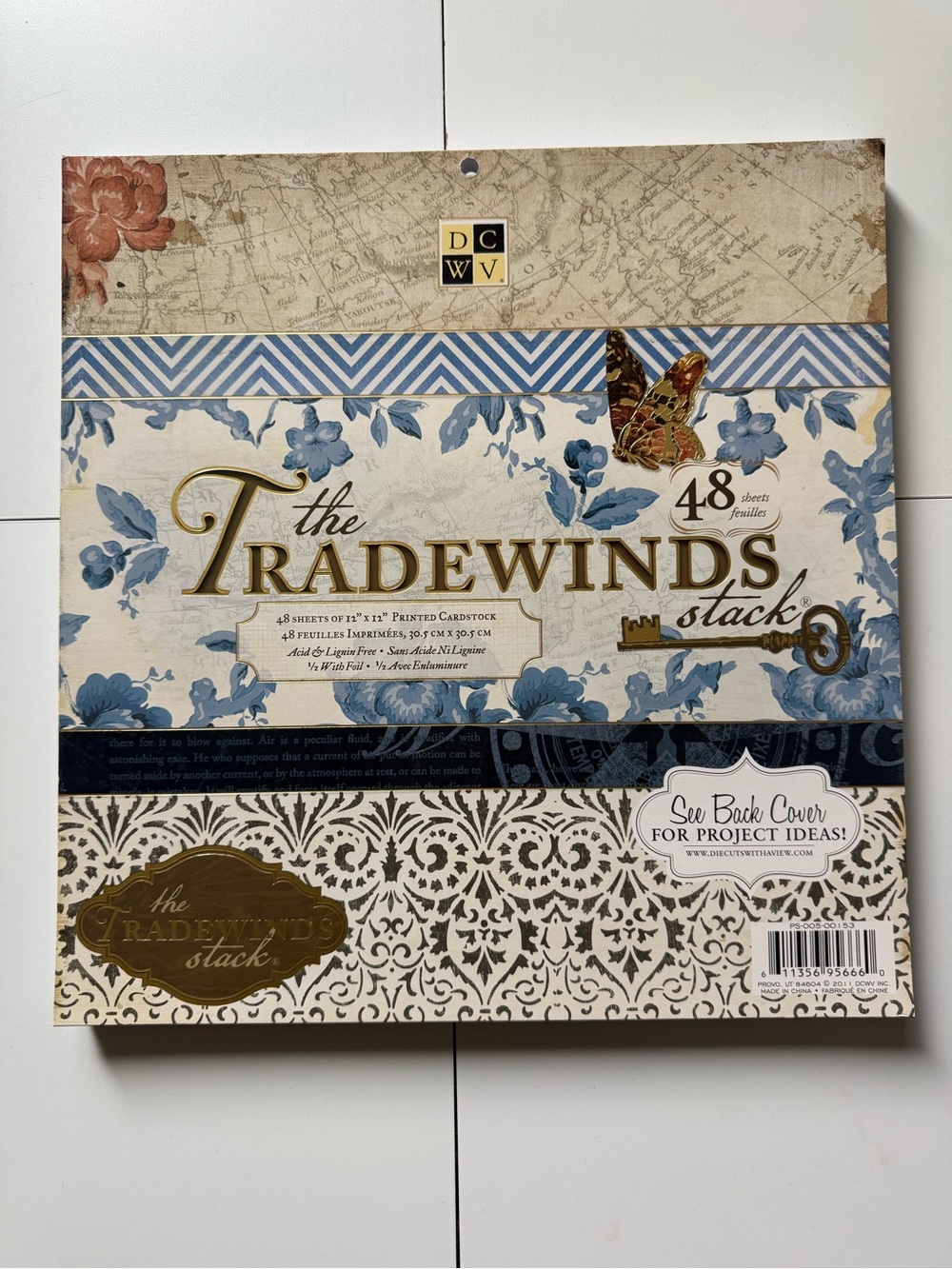 DCWV 12x12 The Tradewinds Stack Foiled Cardstock 2011
